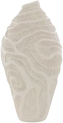 Coral Pattern Resin Vase 14 Inches Modern Decor