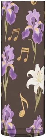 Flowers Music Pattern Clear Plastic Vase 118 x 39 Inch