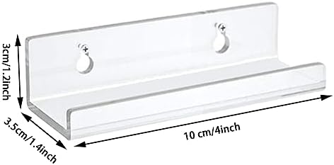 12-Pack 4-Inch Clear Vinyl Record Wall Shelf Mount