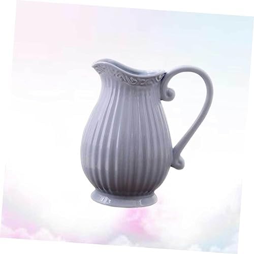 LIFKOME Ceramic Grey Decorative Vase