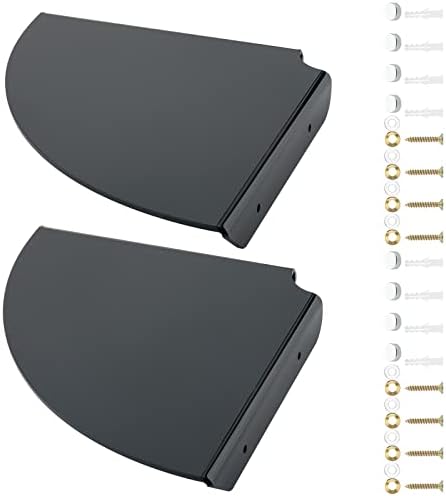 Cosmos Floating Corner Shelves Wall Mount 2 Pcs Black