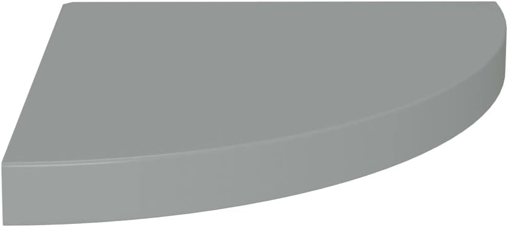 Floating Corner Shelves 2 Pcs Gray MDF