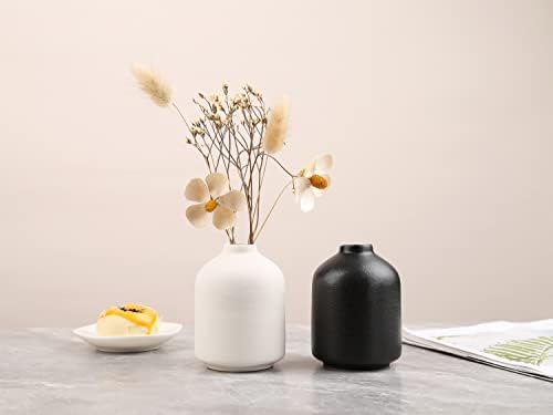 Modern Minimalist Ceramic Vase in Black