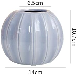 WAIT FLY Creative Pumpkin Shape Ceramic Vase Purple