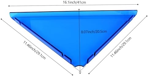 Evron Blue Acrylic Corner Wall Shelf Set of 2