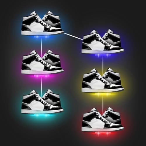 6Pcs Floating Shoe Display Shelf with LED Lights