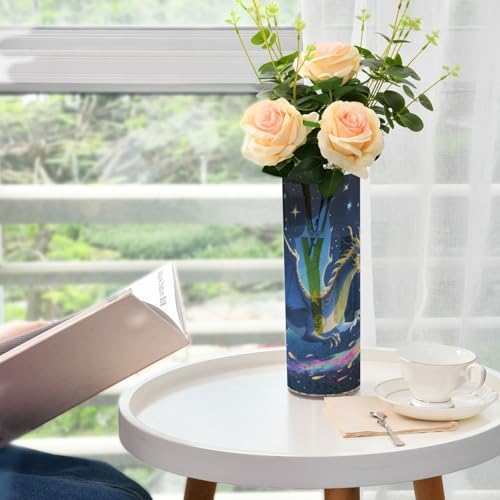 Cartoon Blue Dragon Decorative Vase 118x39 Inch