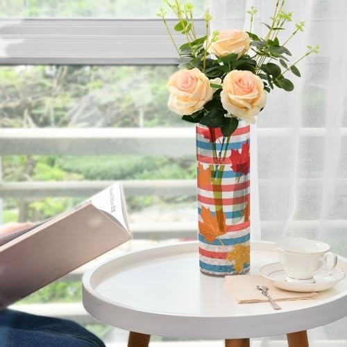 Autumn Maple Leaf Plastic Flower Vase 118 x 39 Inch