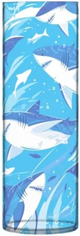 Cartoon Great White Shark Sky Blue Plastic Vase 118 x 39 Inch