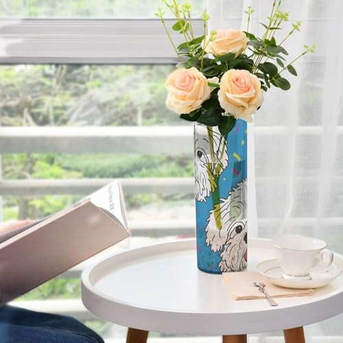 Cute Puppy Plastic Hurricane Candle Holder 118x39 Inch Modern Vase