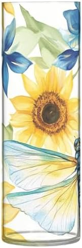 Watercolor Dragonfly Sunflower Floating Candle Holder