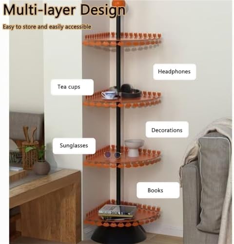 Multi-Layer Corner Shelf with Heart Decorations