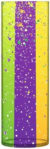 Mardi Gras Purple Green Hurricane Floating Candle Holder 118 x 39 Inch