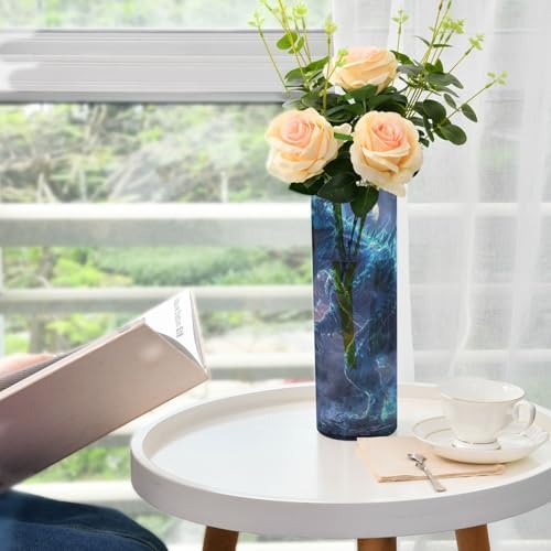 Blue Dinosaur Plastic Vase for Flowers 118 x 39 Inch