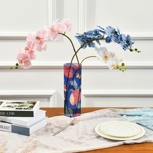 Cute Lychee Fruit Royal Blue Plastic Flower Vase 118 x 39 Inch