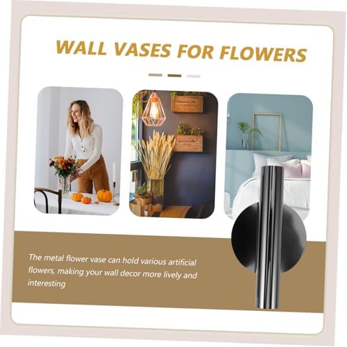 Zerodeko 2pcs Wall Mounted Metal Flower Vase Tubes
