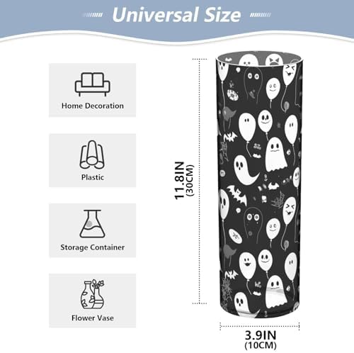 Black and White Cartoon Halloween Balloon Hurricane Vase