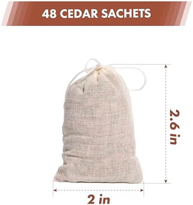 Red Cedar Sachet Pack of 48 for Home Use