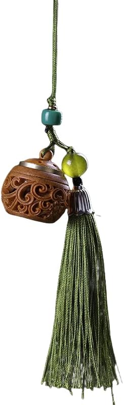 Wood Hollow Engraved Sachet Bag Pendant for Phone