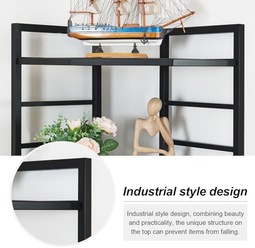 HOMISSUE 7 Tier Tall Narrow Corner Bookshelf 826 Brown