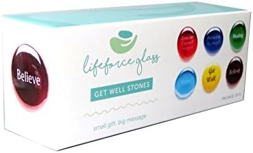 Lifeforce Glass Get Well Stones with Messages