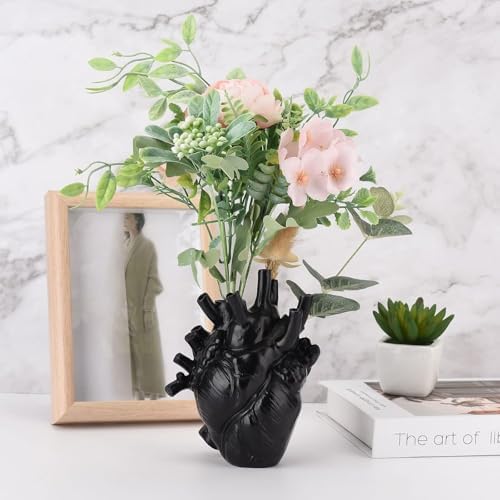 Gothic Heart Resin Vase for Flowers