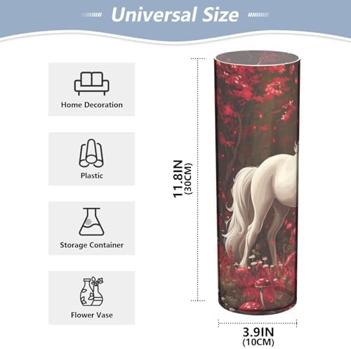 Robust Unicorns White Plastic Cylinder Vase 118x39 Inch