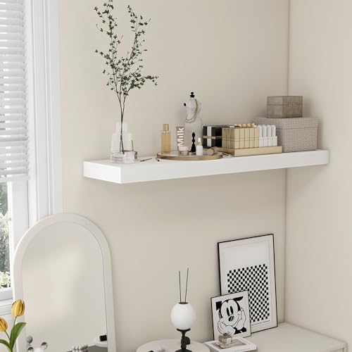 White Floating Shelves 48 Inch Wide x 12 Inch Deep Set of 1
