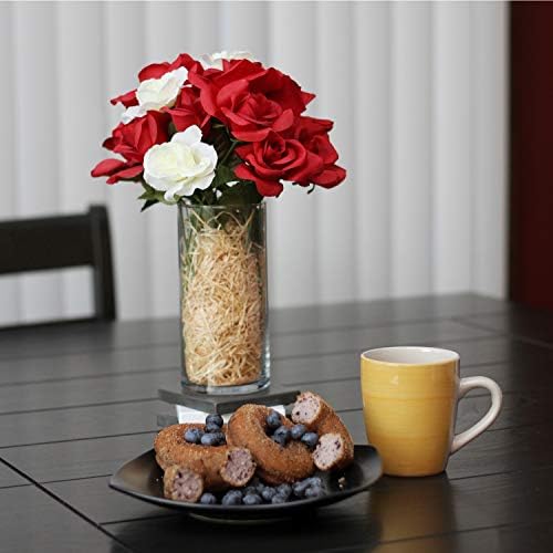 WGVI Tall Glass Cylinder Vase with Floating Candle Holder
