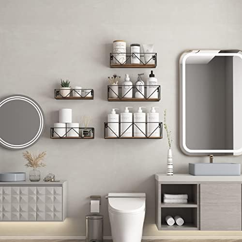 CRUGLA Wall Mounted Floating Shelves Set of 5