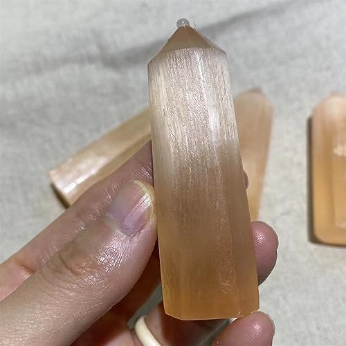 Natural Orange Selenite Crystal Agate Reiki Room Decor