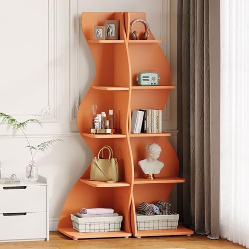 Tribesigns Wavy Corner Shelf Set of 2