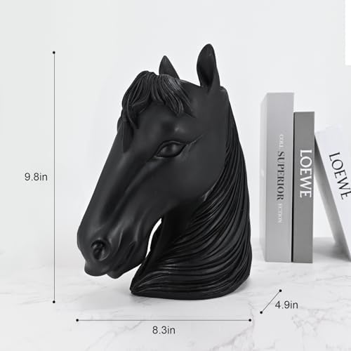 Modern Horse Head Vase Black Home Decor Centerpiece