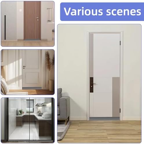 Door Draft Stopper with Adjustable Silicone Seal 39 Inch Grey