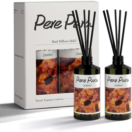 Amber Scent Premium Reed Diffuser Set 2 Pack