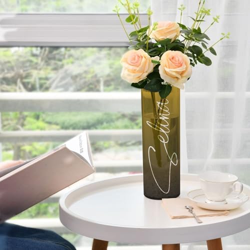 Custom Black Yellow Gradient Vase for Centerpieces