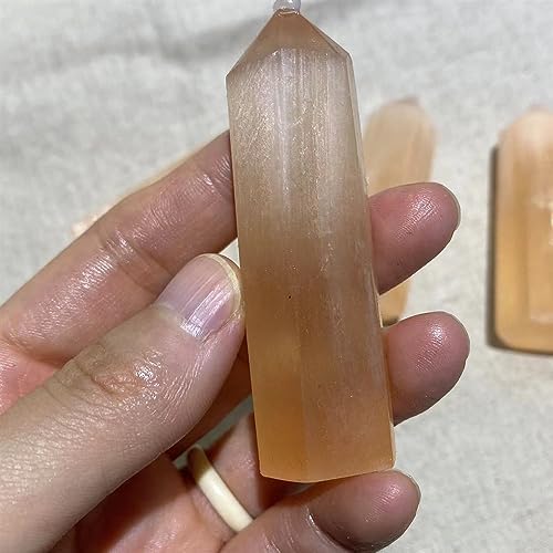 Natural Orange Selenite Crystal Agate Reiki Room Decor