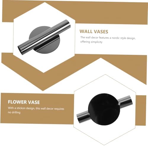 Zerodeko 2pcs Wall Mounted Metal Flower Vase Tubes