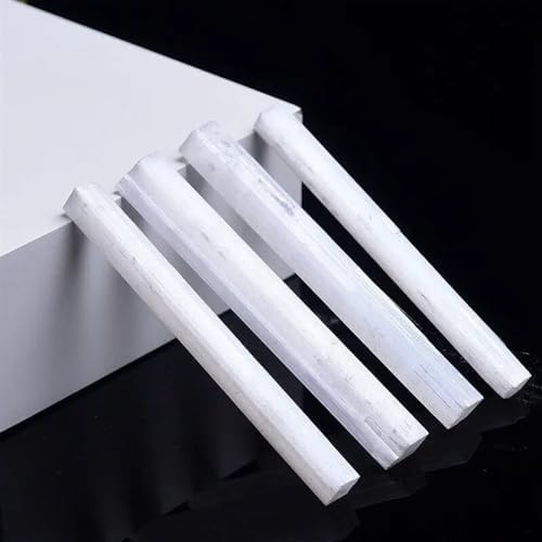 AtkitS Natural Quartz Crystal Selenite Stick Wand White Gypsum Column Healing