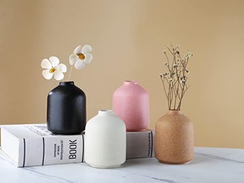 Modern Minimalist Ceramic Vase in Black