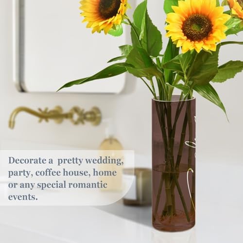 Custom Brown Red Vase for Centerpieces and Decor