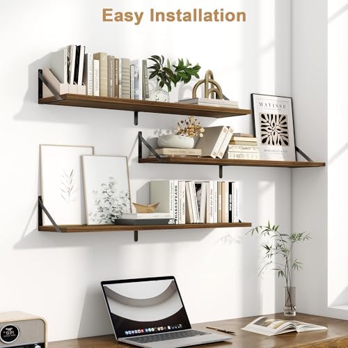 Fun Memories 40-Inch Floating Bookshelves Set of 3