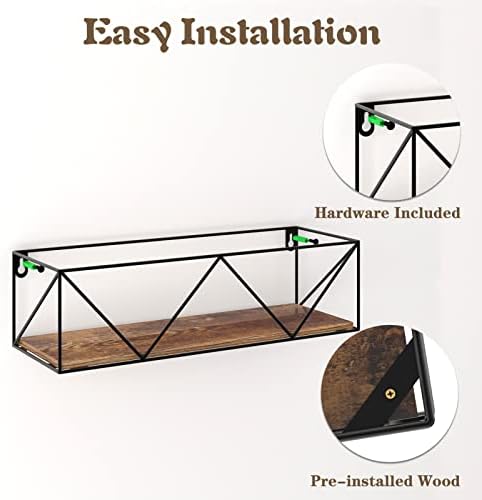 CRUGLA Wall Mounted Floating Shelves Set of 5