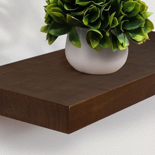 Axeman Floating Shelves 2 Pack 8 Inch Deep Walnut
