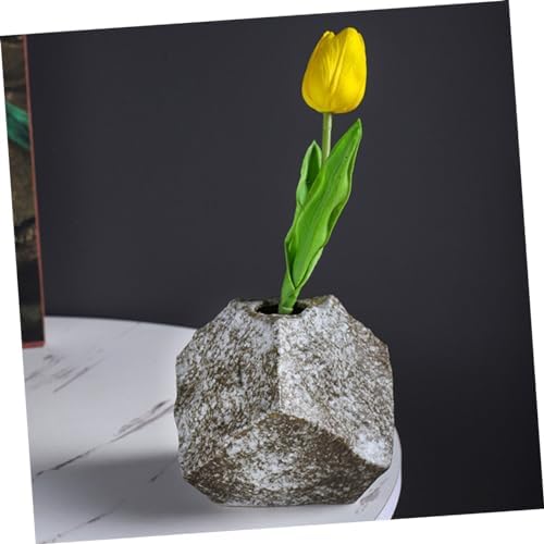 PRETYZOOM Modern Ceramic Vase with Abstract Rock Pattern