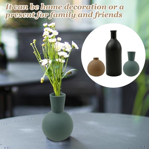3Pcs Ceramic Flower Vase Set for Home Decor