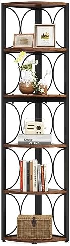 Tribesigns 67 Inch Tall Corner Shelf 6 Tier