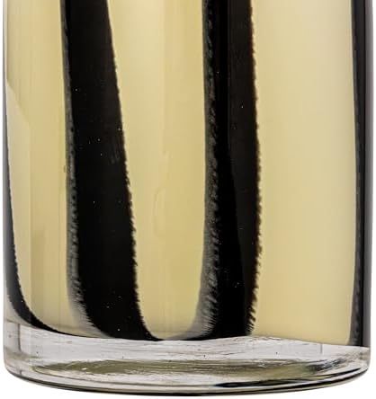 Bloomingville Round Glass Candle Holder with Stripes