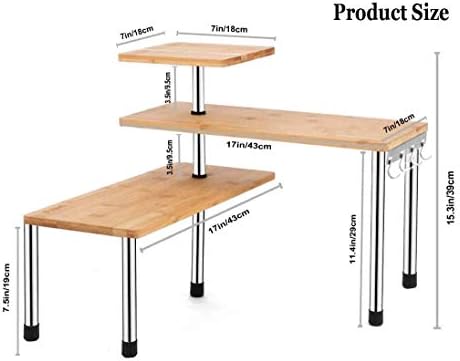 HYNAWIN Corner Shelf 3 Tier Space Saving Organizer