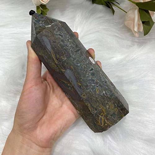 PEKMAR Natural Lily Crystal Quartz Obelisk for Home Decor
